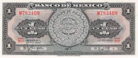Mexiko p.59 1 Peso 1970
